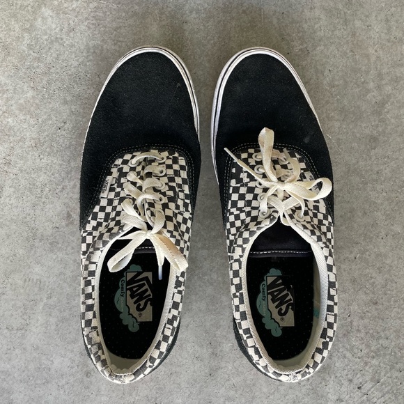 Vans Comfycush Era (Tear Check) Racing Black/ True White 12 - Picture 2 of 4